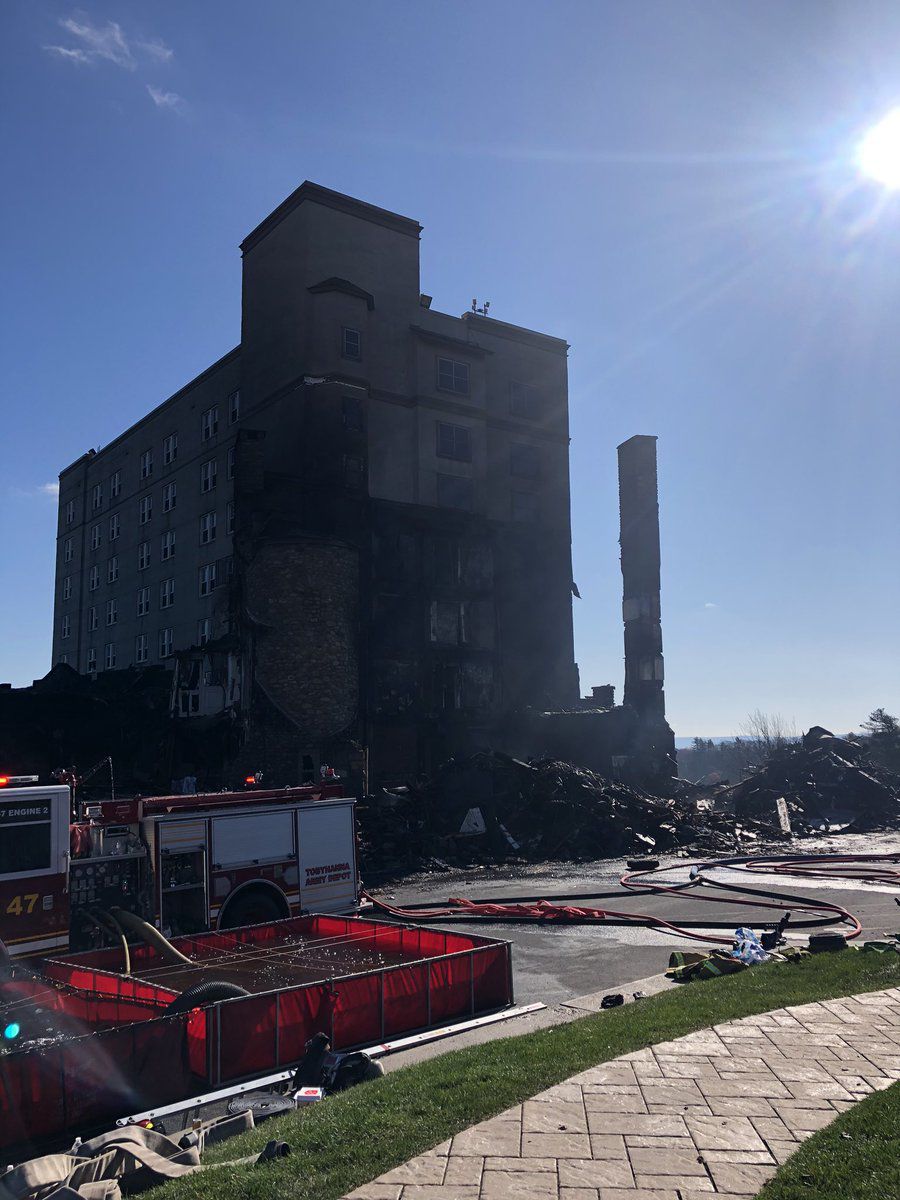Pocono fire partial demolition